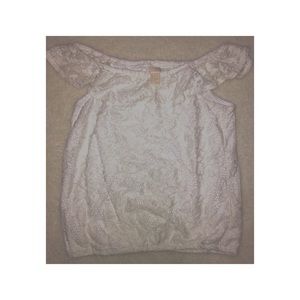 F21 White Lace Blouse